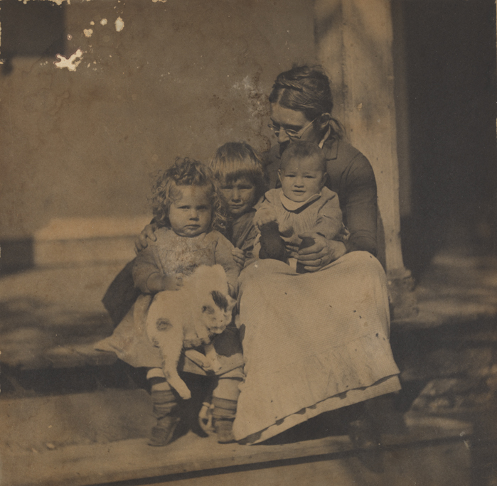 Frances Crowell with Katie, James, and Frances Crowell