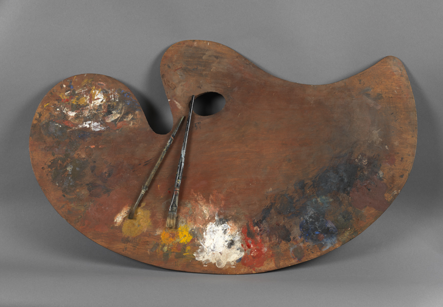 Palette and 2 Brushes