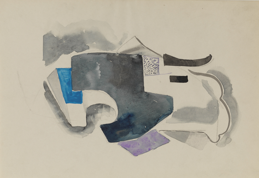 [Abstract composition with purple and blue]