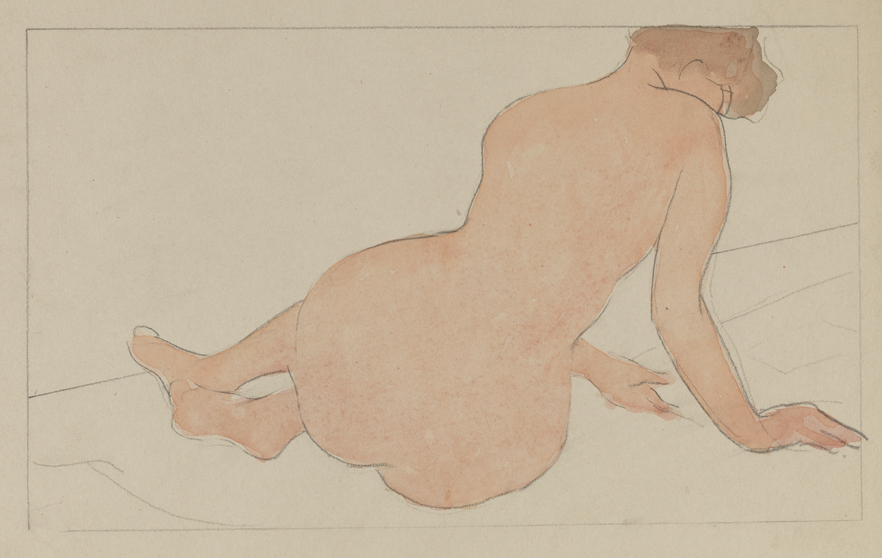 [Seated nude leaning to right]