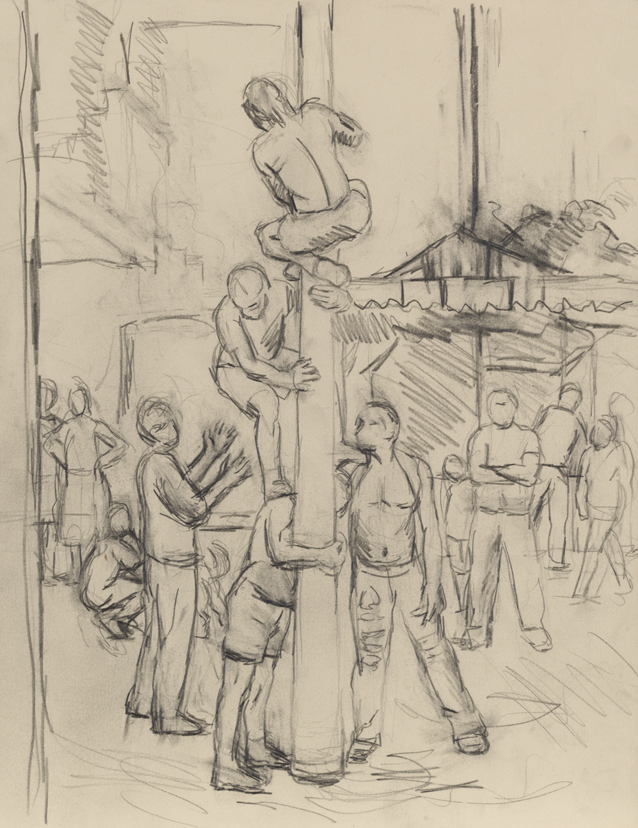 Study for "Greased Pole"
