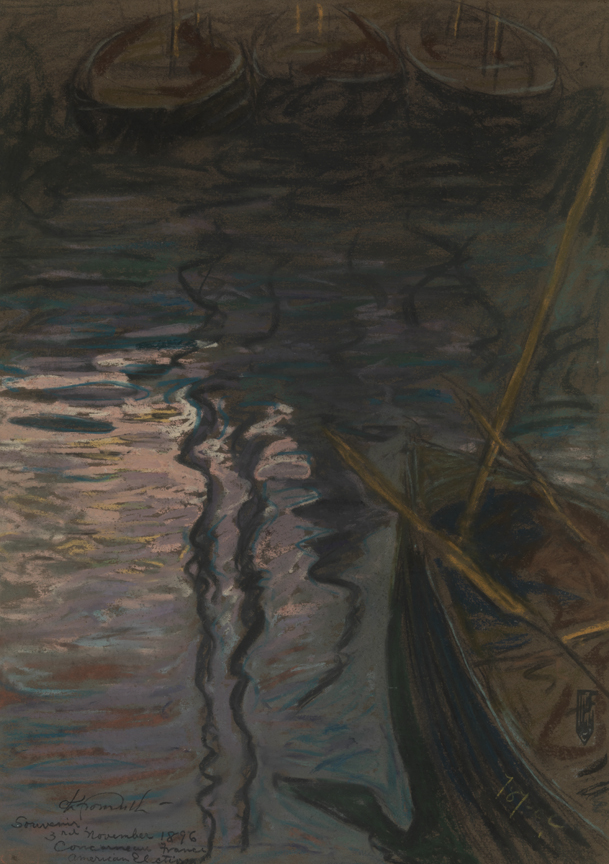 Sunset and Reflections with Harbor, Concarneau