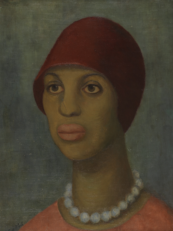 Marian with Pearl Necklace