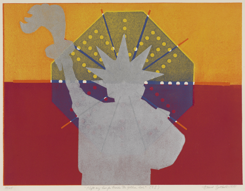 "I left my lamp beside the golden door" (E. L.)