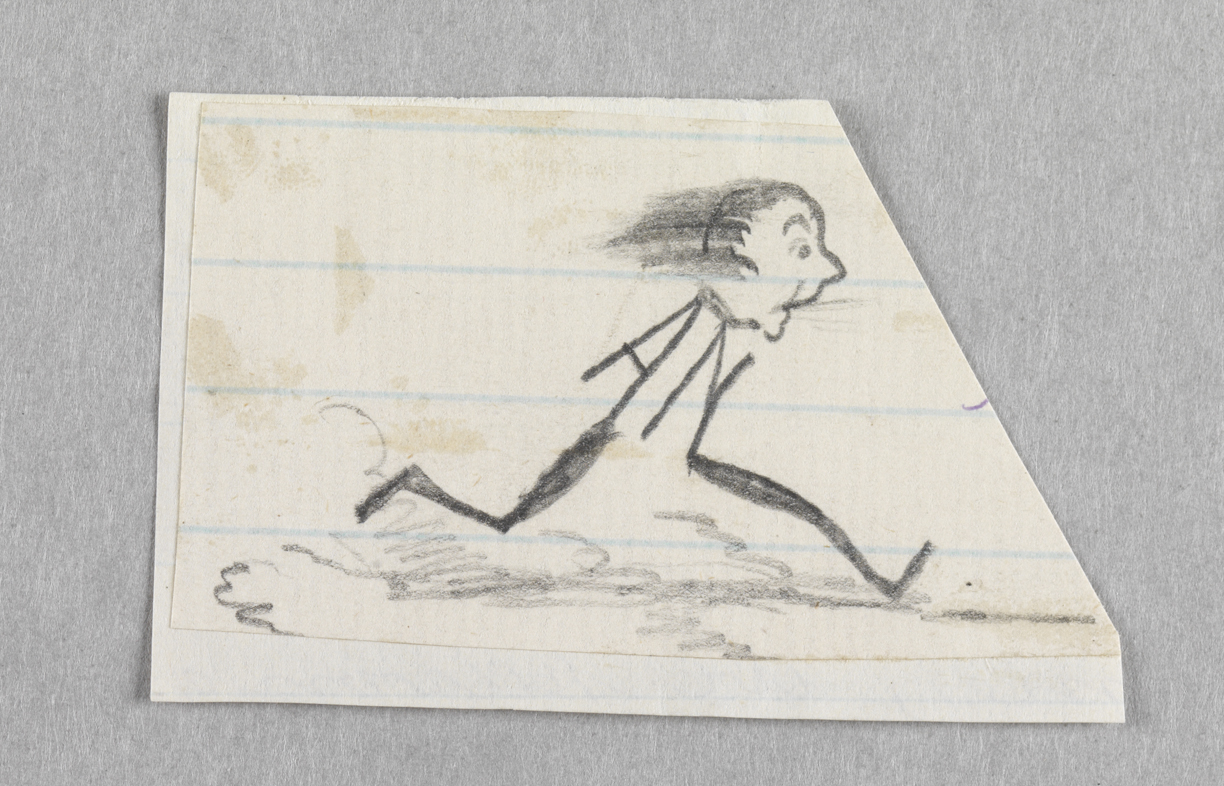 [Running stick figure]