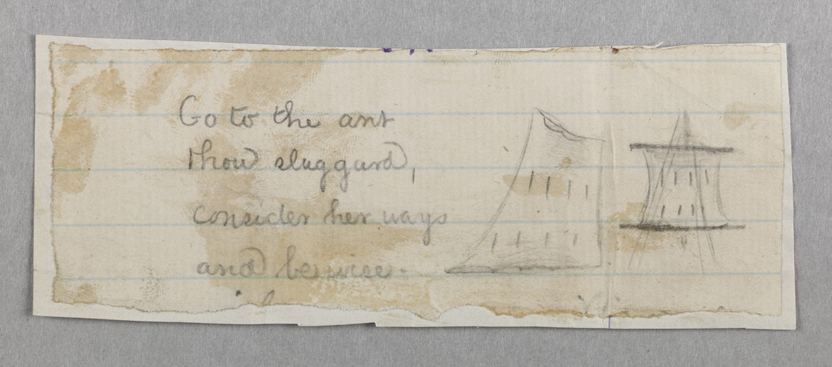 ["Go to the ant...", two sails]