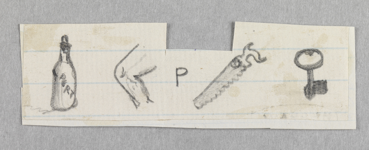 [Port, knee, "P", saw, key]