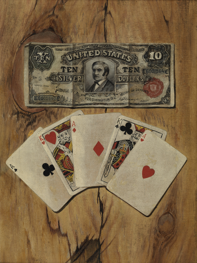 Cards and Ten Dollar Bill