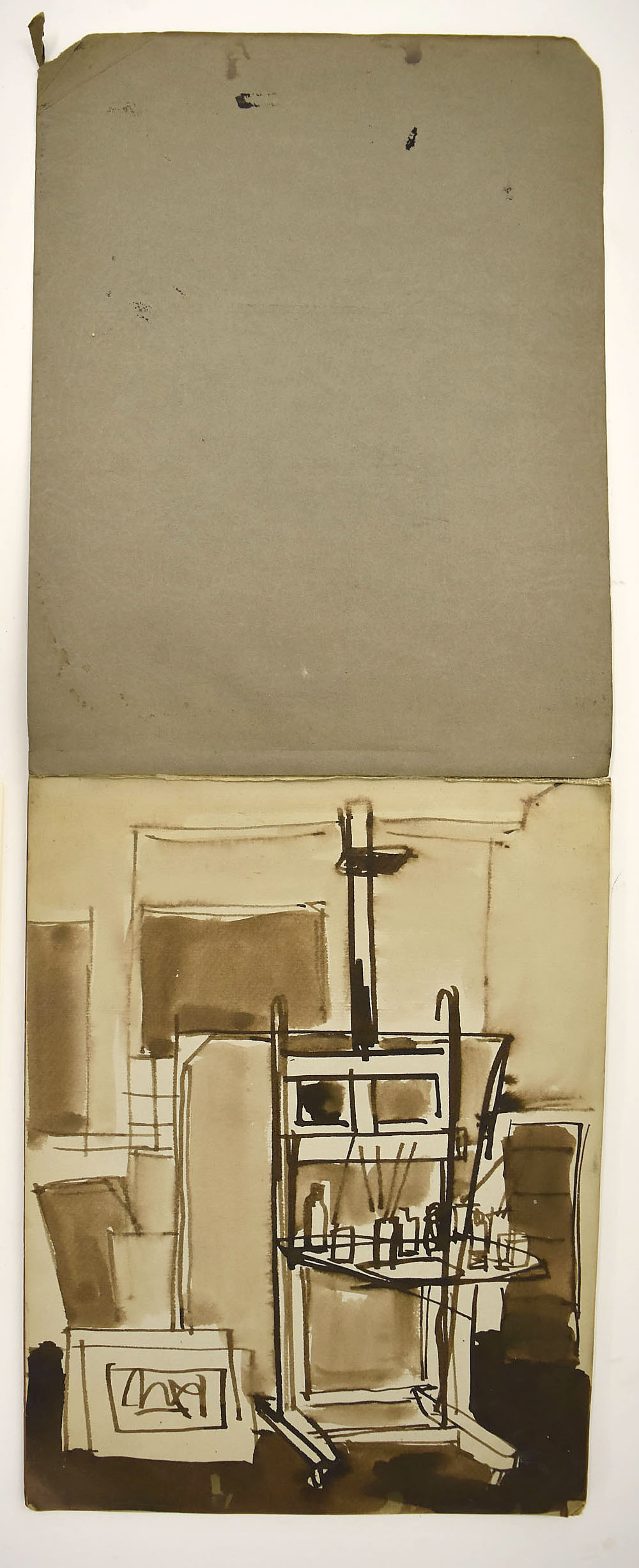 (Sketchbook - gray cover labeled charcoal paper)