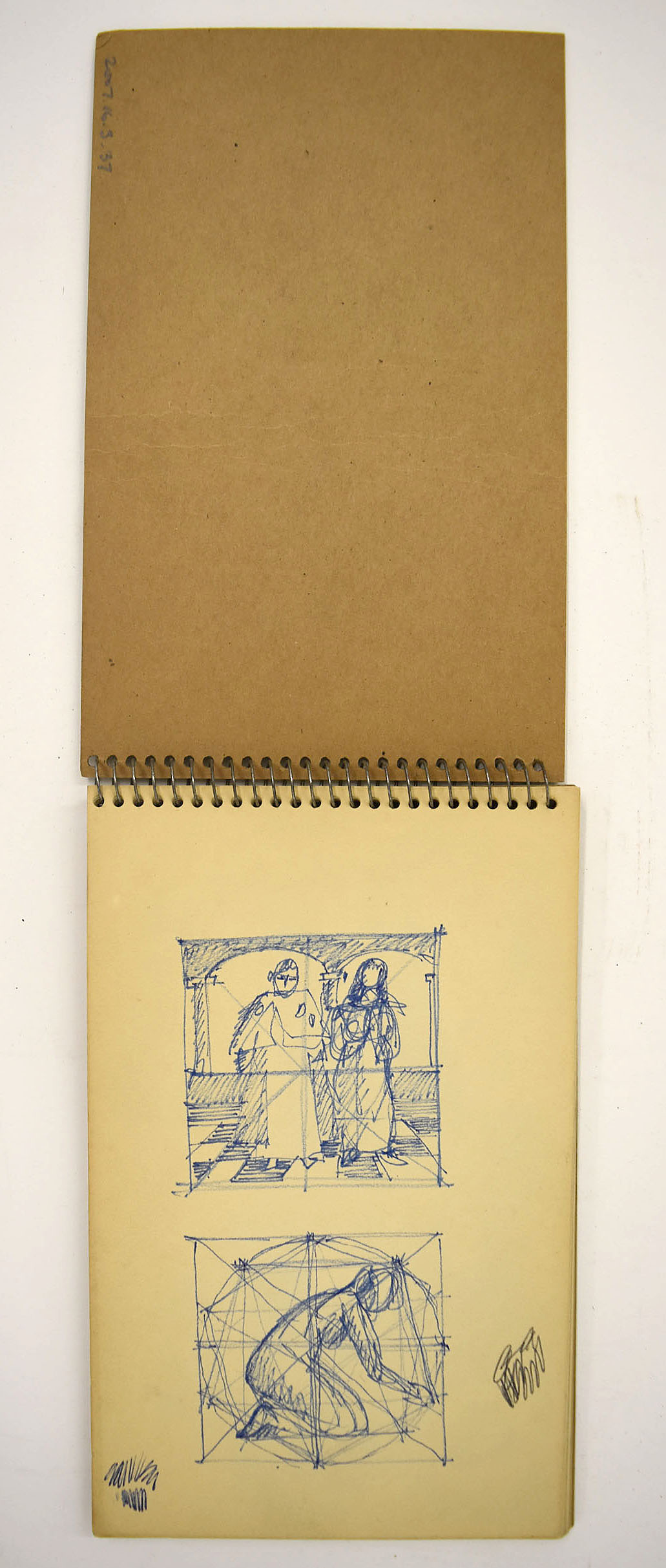(Small sketchbook - brown cover marked "Beverly")