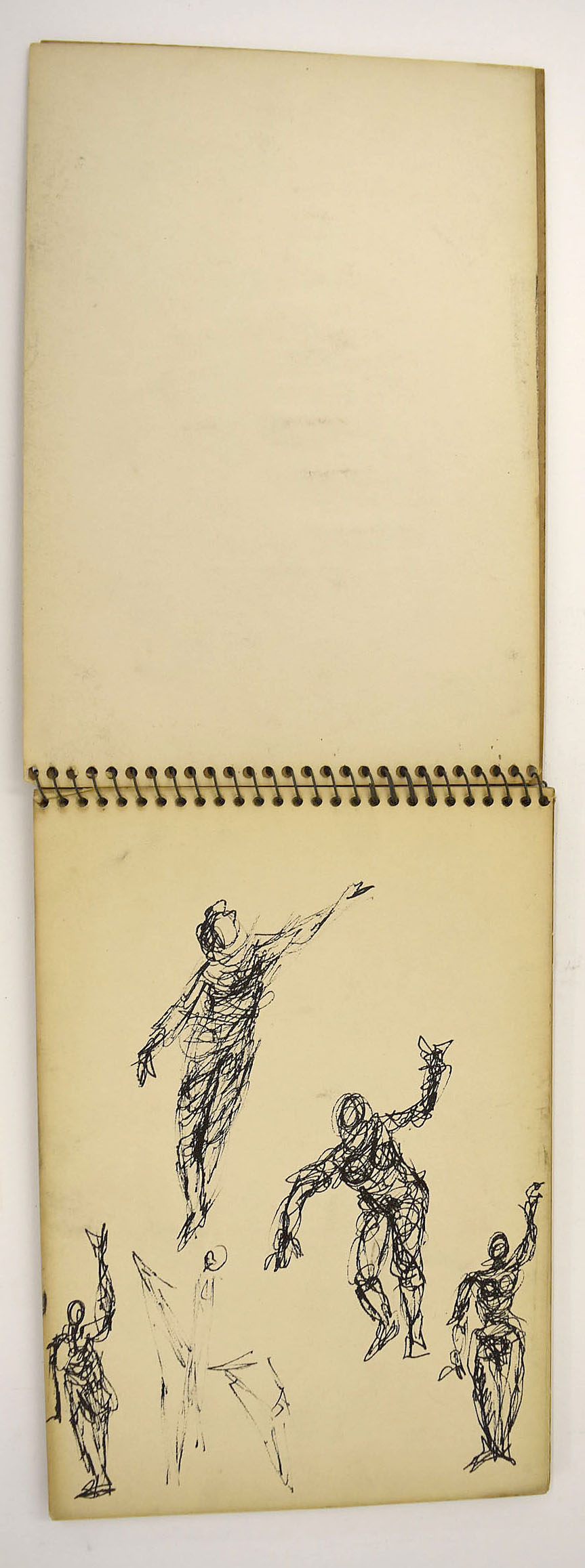 (Small sketchbook-brown cover labeled Co-Mo Sketch Book)