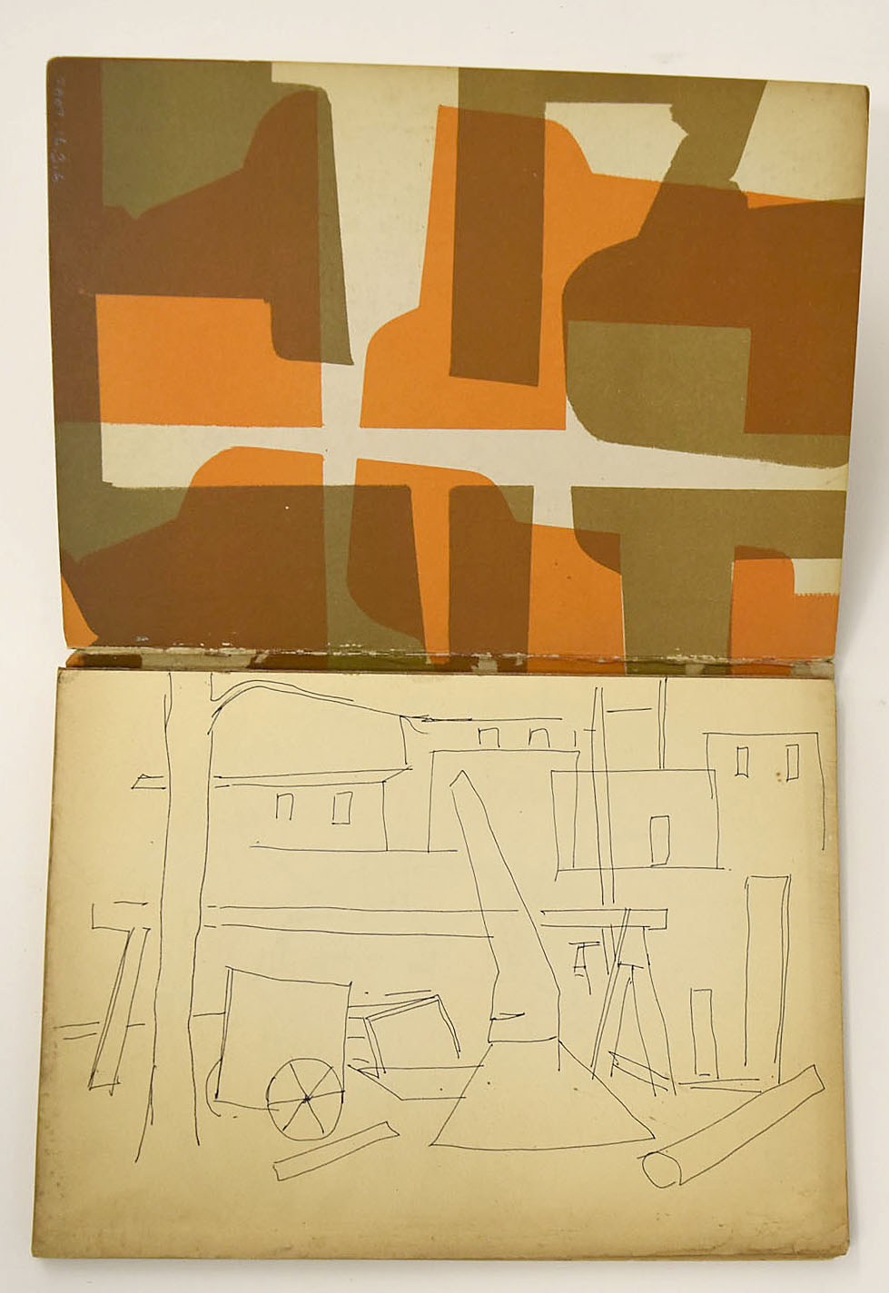 (Small sketchbook  - orange, tan, and brown cover)