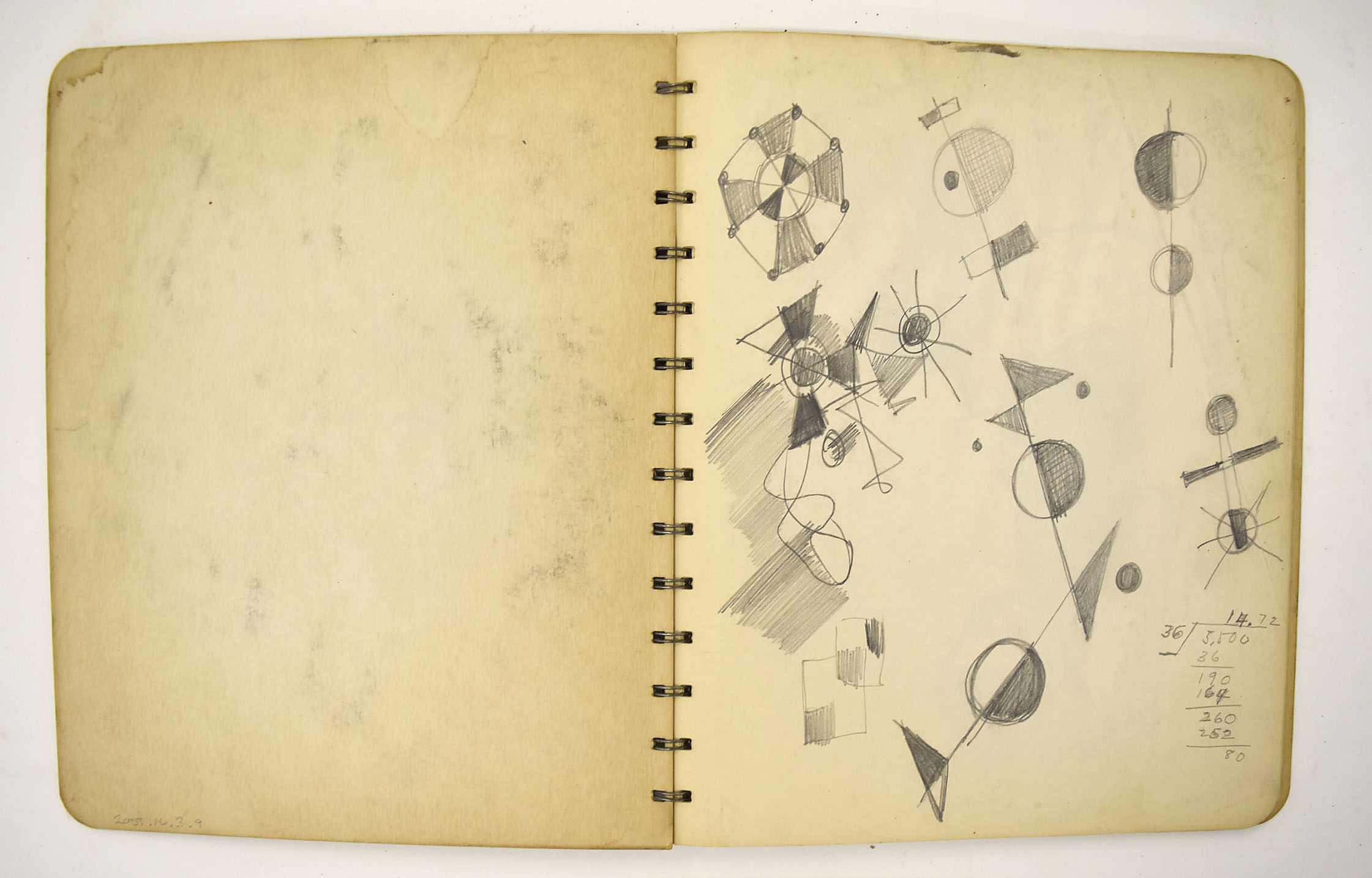 (Sketchbook - brown cover marked .75 in upper right corner in red)