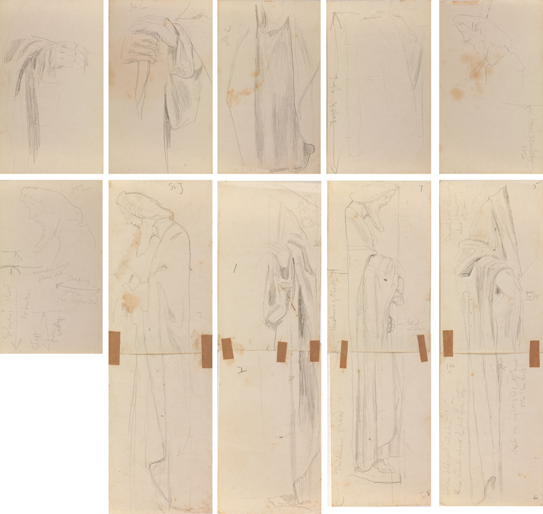 Ten sketches of Saints Luke and John