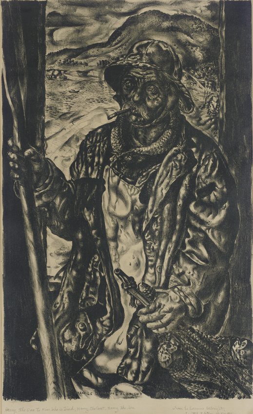 Ivan Albright, "Heavy the Oar to Him Who is Tired, Heavy the Coat, Heavy  the Sea" (1938) | PAFA - Pennsylvania Academy of the Fine Arts