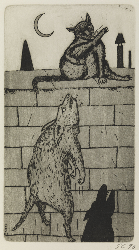 Untitled [Cat on Wall]