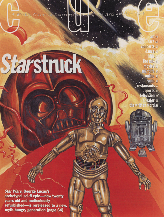 [Cue magazine cover; 'Star Struck']