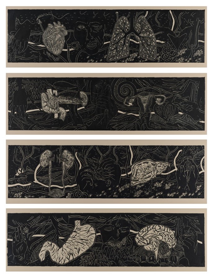 The Angel Who Wore Black Tights (Folio of 4 prints)