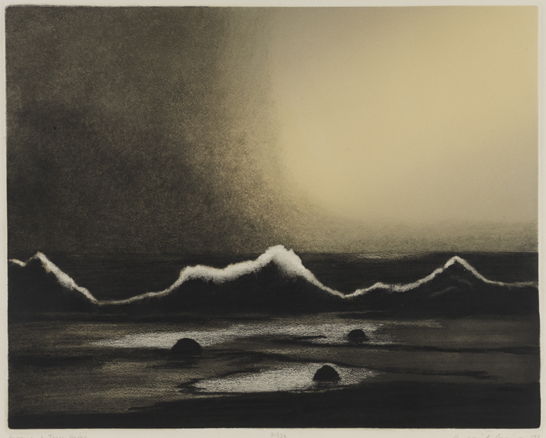 Moon and Three Rocks