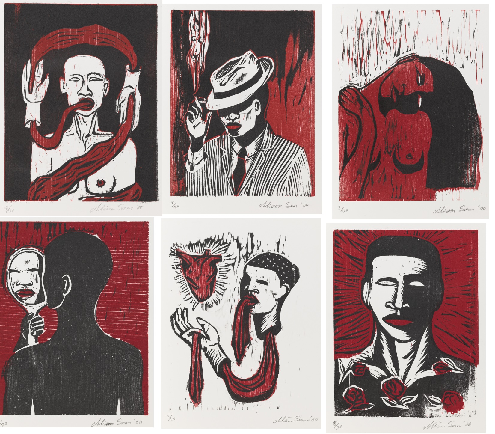 [Suite of six woodcuts]