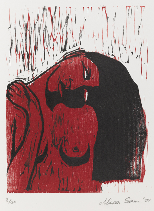 Nude Woman with Long Hair