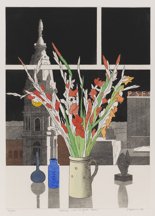 Still Life with City Hall Tower