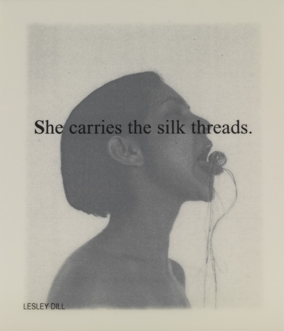 She carries the silk threads. from "Interviews with the Contemplative Mind"