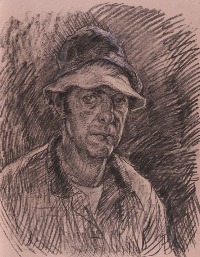 Self-Portrait in Two Hats