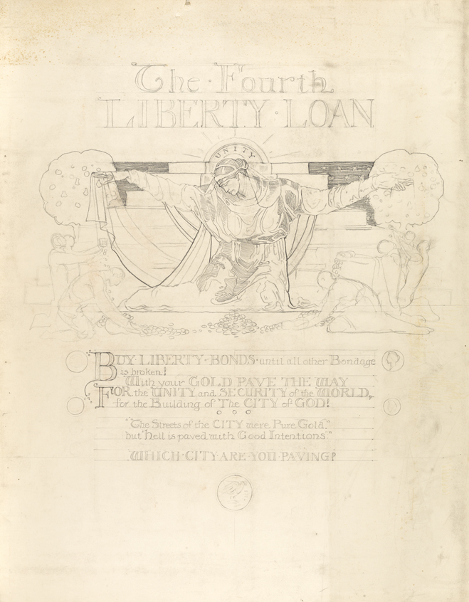 The Fourth Liberty Loan, (poster study)