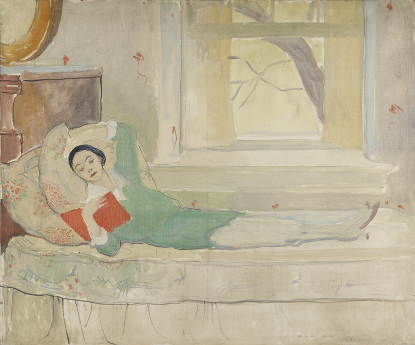 [Edith Emerson in Cogslea bedroom], (unfinished)