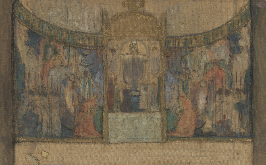 Study for murals in All Angels Church (altar and flanking murals)