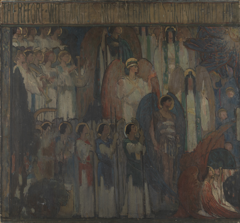 Study for mural in All Angels Church (left side of apse)