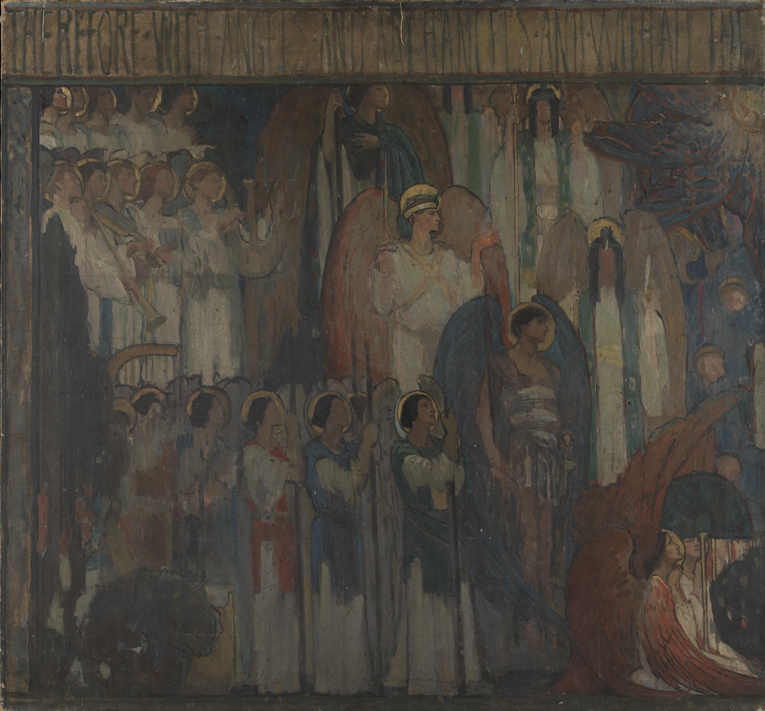 Study for mural in All Angels Church (left side of apse)