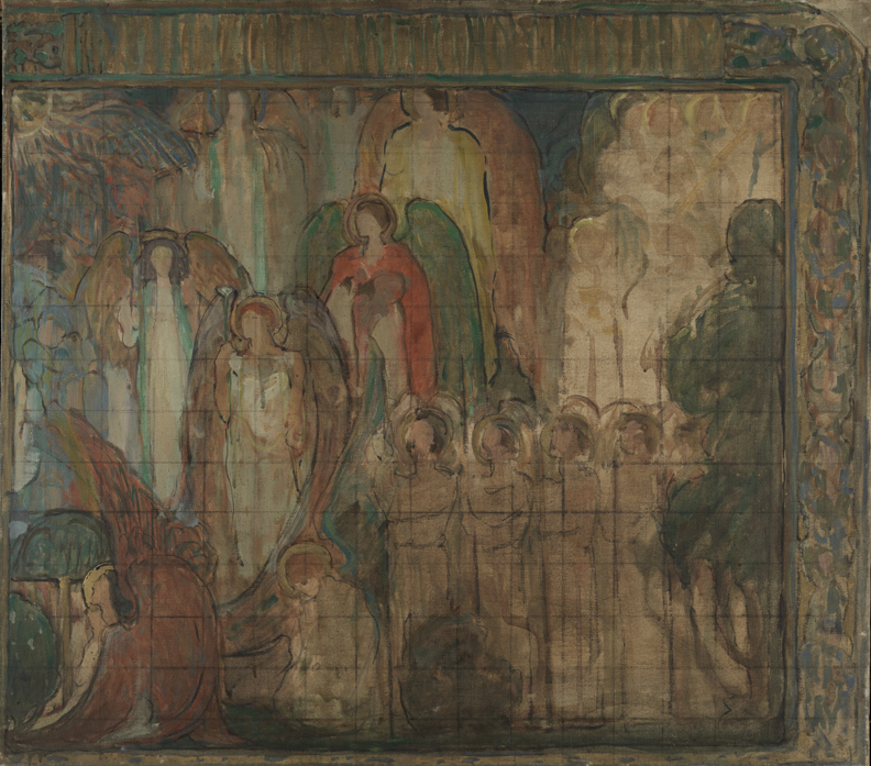 Study for mural in All Angels Church (right side of apse)