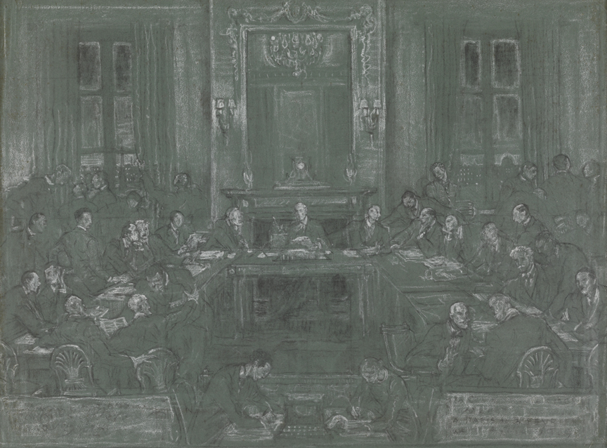 Study for Drafting the Covenant of the League of Nations, Hotel Crillon, Paris