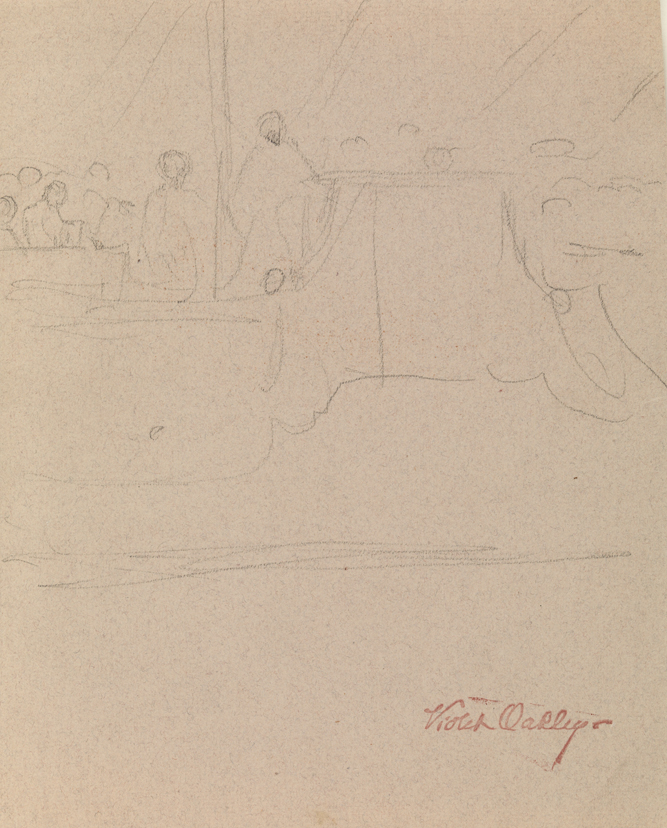 Study for the League of Nations mural (group and podium)