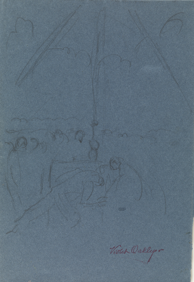 Study for the League of Nations mural (laying the cornerstone)