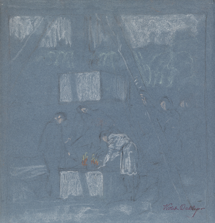 Study for the League of Nations mural (laying the cornerstone)