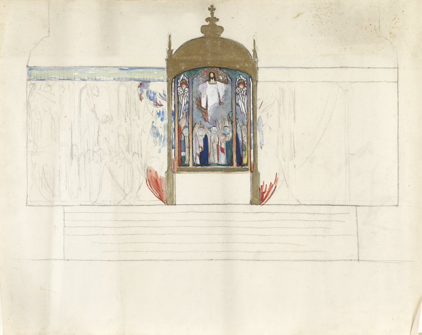 Study for entire- center detail, All Angels Church