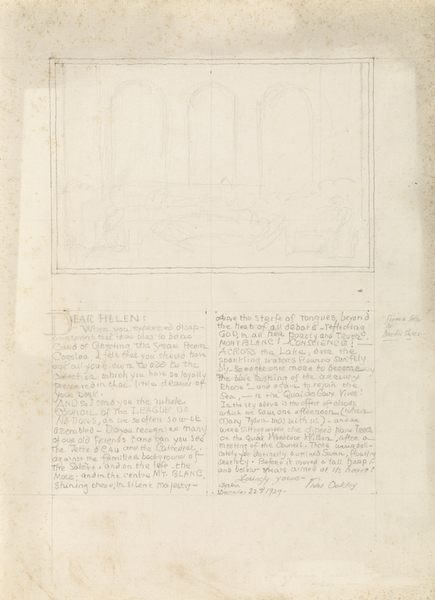 Study for the League of Nations mural (conference room)