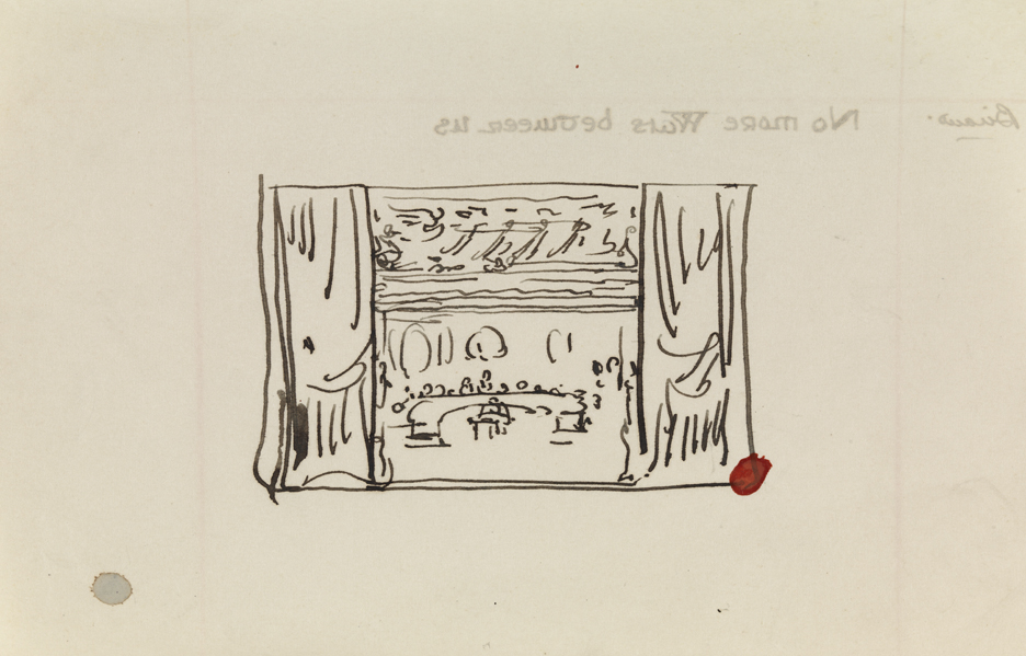 Study for the League of Nations mural (conferenece room)