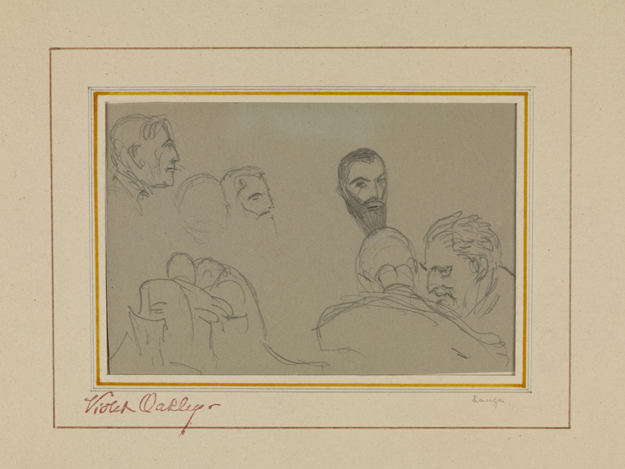 Study for the League of Nations mural (head sketches)