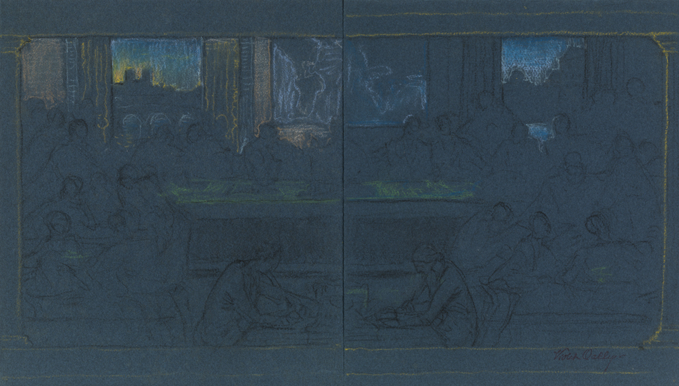 Study for the League of Nations mural (conference room)