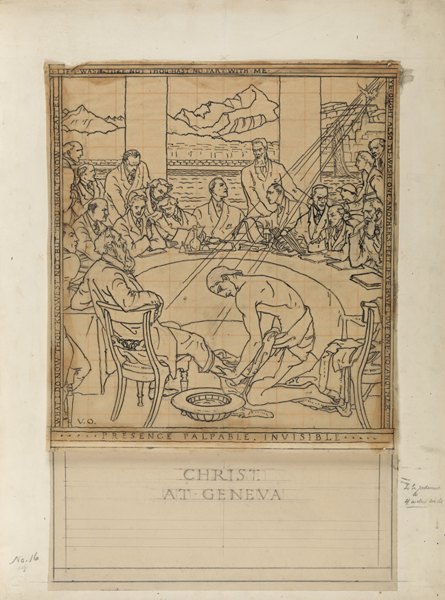 Club Woman's Journal (study for for cover "Christ at Geneva")