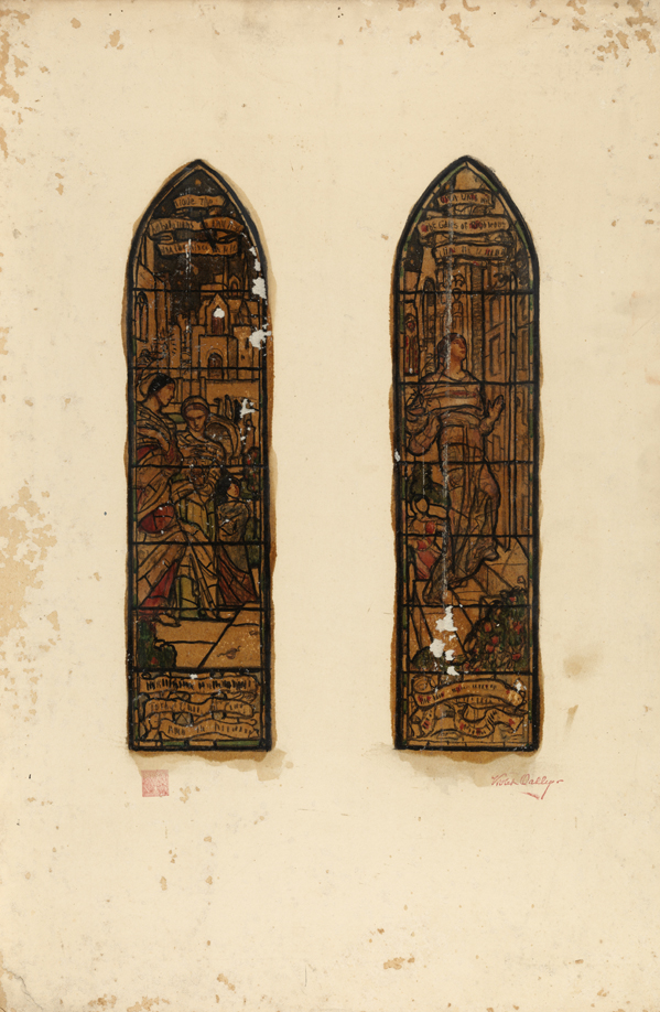 Study for "The Wise and Foolish Virgins" windows, St. Peter's Episcopal Church