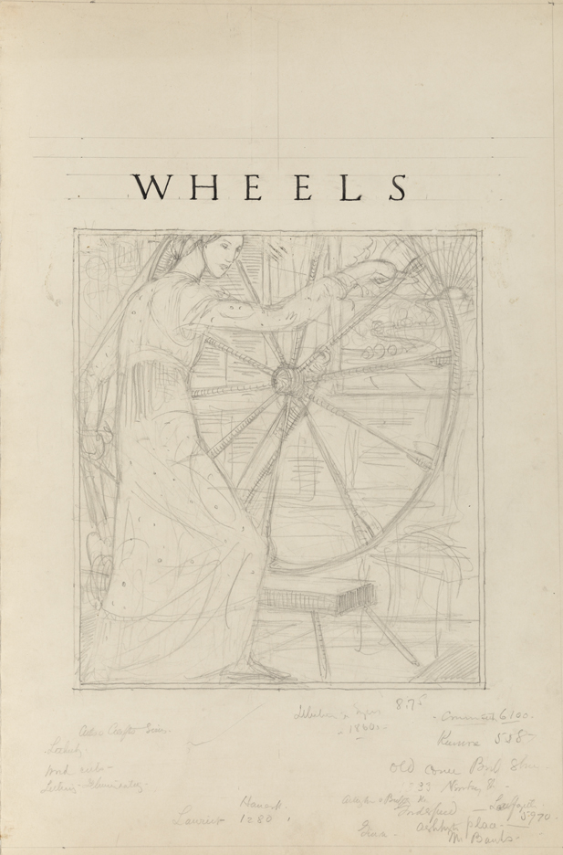 Christian Science Monitor, study of a woman at spinning wheel