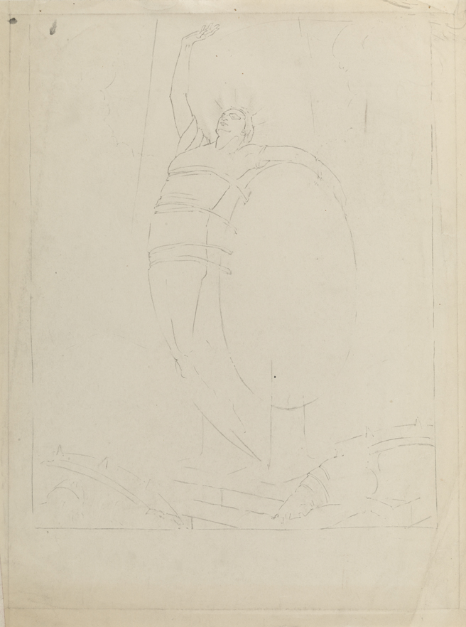 Christian Science Monitor, sketch for "Catherine of Alexandria"