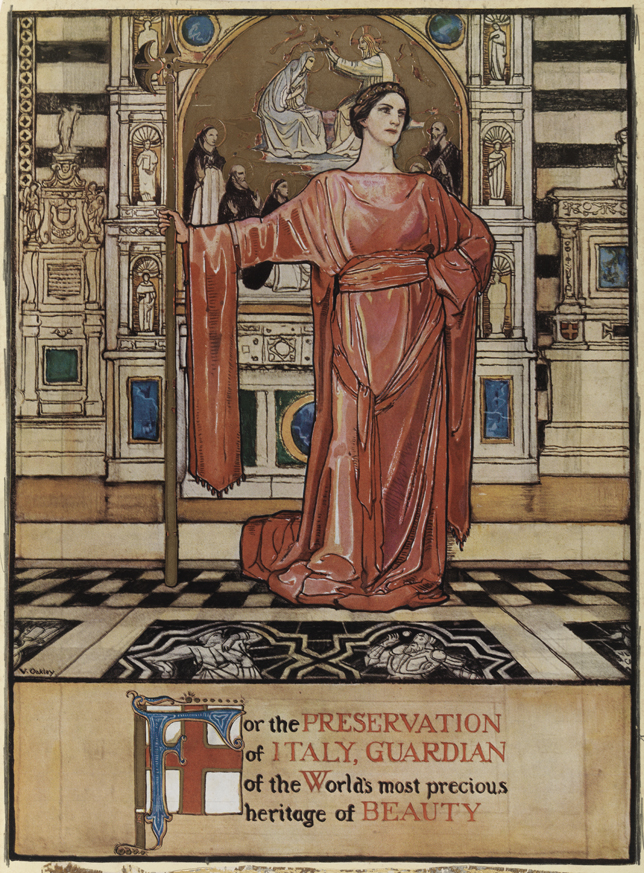 Poster design "For the Preservation of Italy"