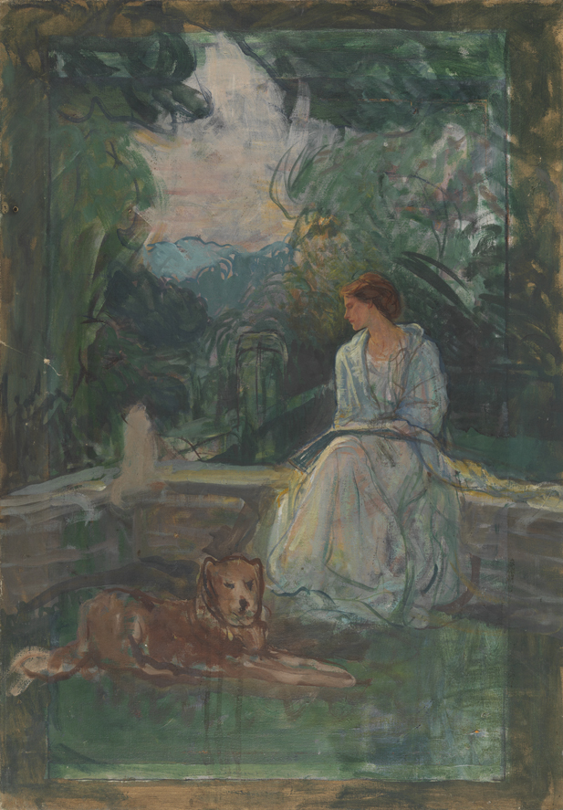 Mrs. Pyle and Prince in the Garden at Cogslea