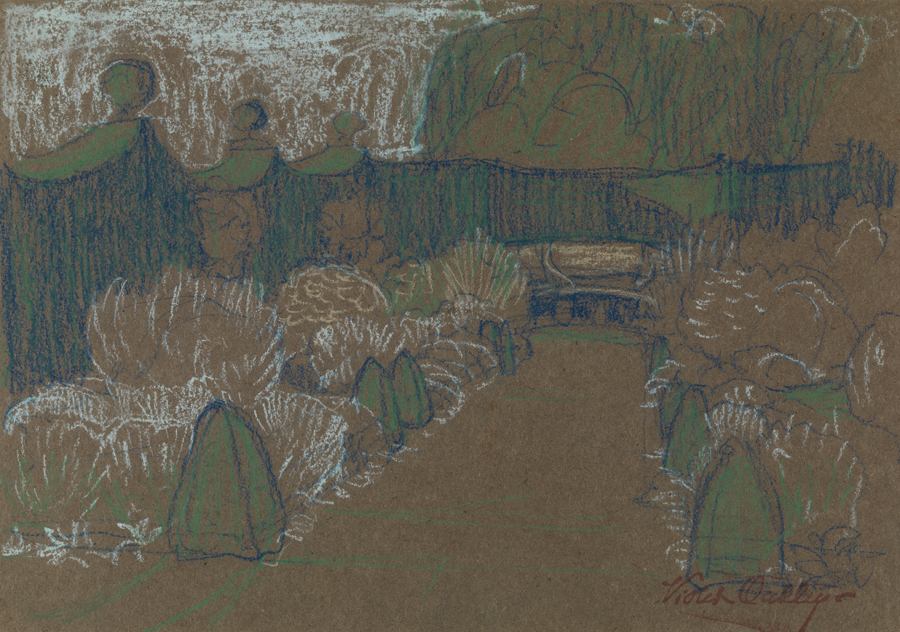 [Garden surrounded by a wall]